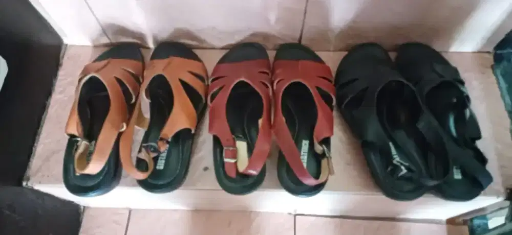 Sendal Kulit wanita 3 warna