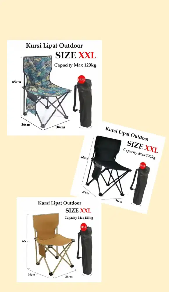 Kursi lipat JUMBO untuk kegiatan outdoor