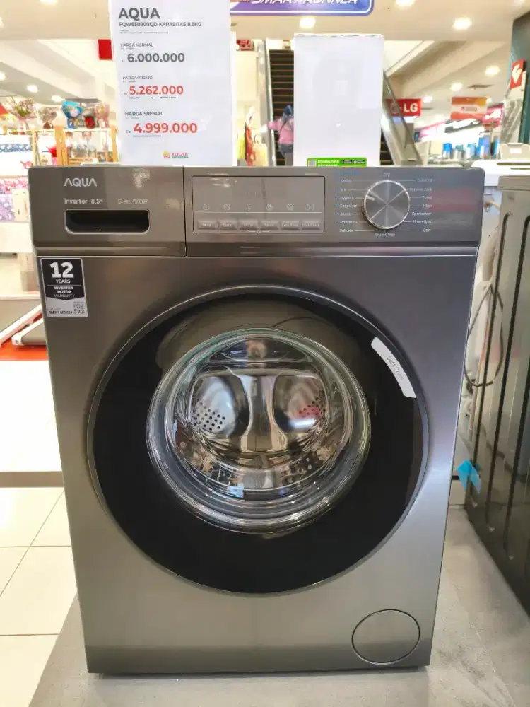 Mesin Cuci Front Loading AQUA FQW850900QD Kapasitas 8,5 Kg