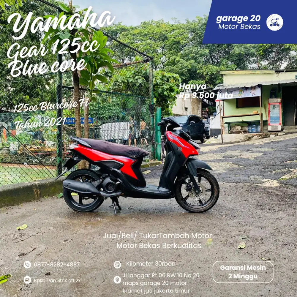 Yamaha Gear 125cc Bluecore Fi Tahun 2021