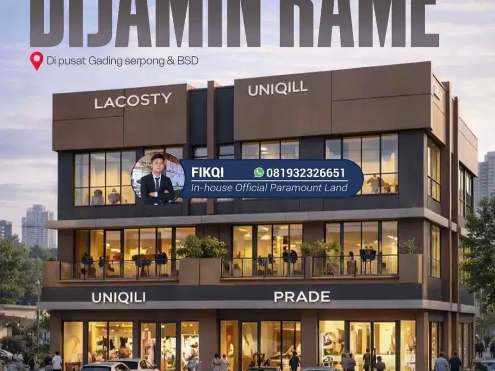 Ruko Pasadena Square South sebrang Taman Rasa lokasi Strategis