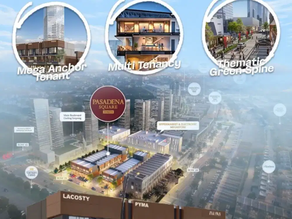 Ruko di Boulevard Raya Gading Serpong Pasadena Square South