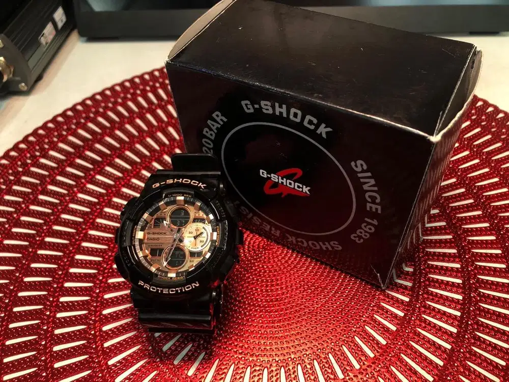 G shock (black gold) GA 140GB 1 A2DR lengkap