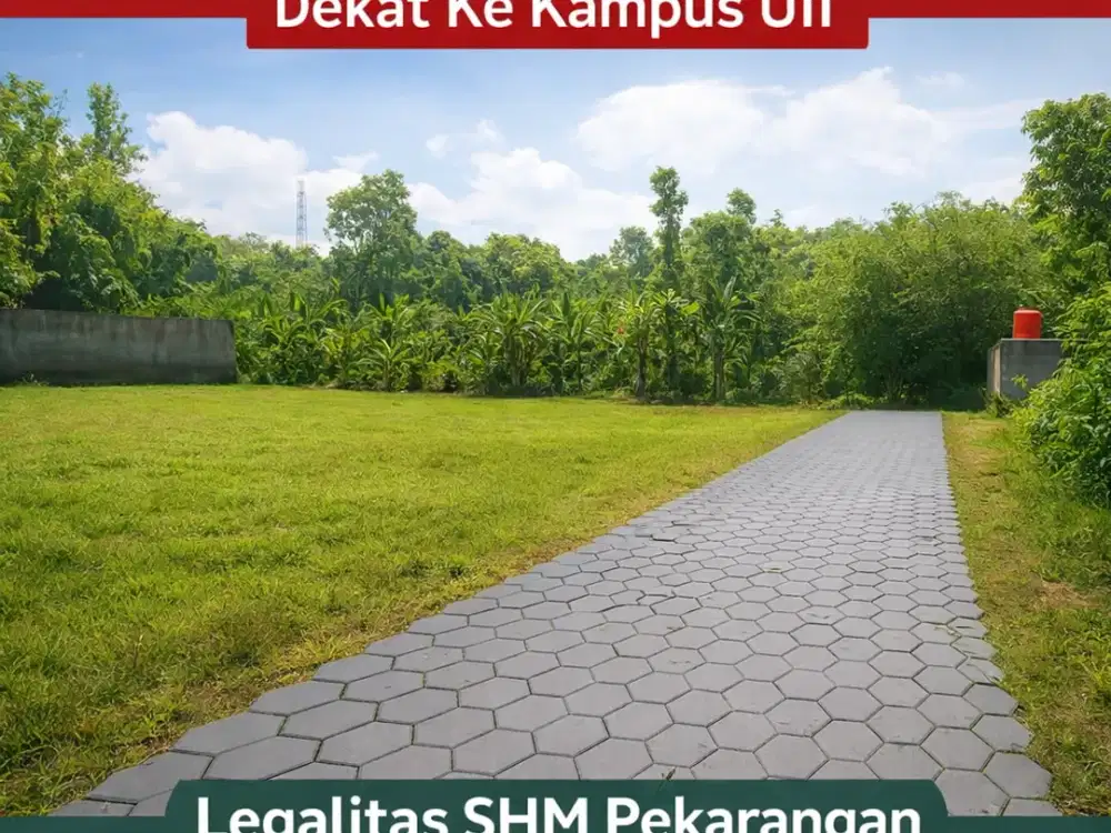 Tanah Jogja Kost Area Kampus UII Kaliurang SHM Pekarangan
