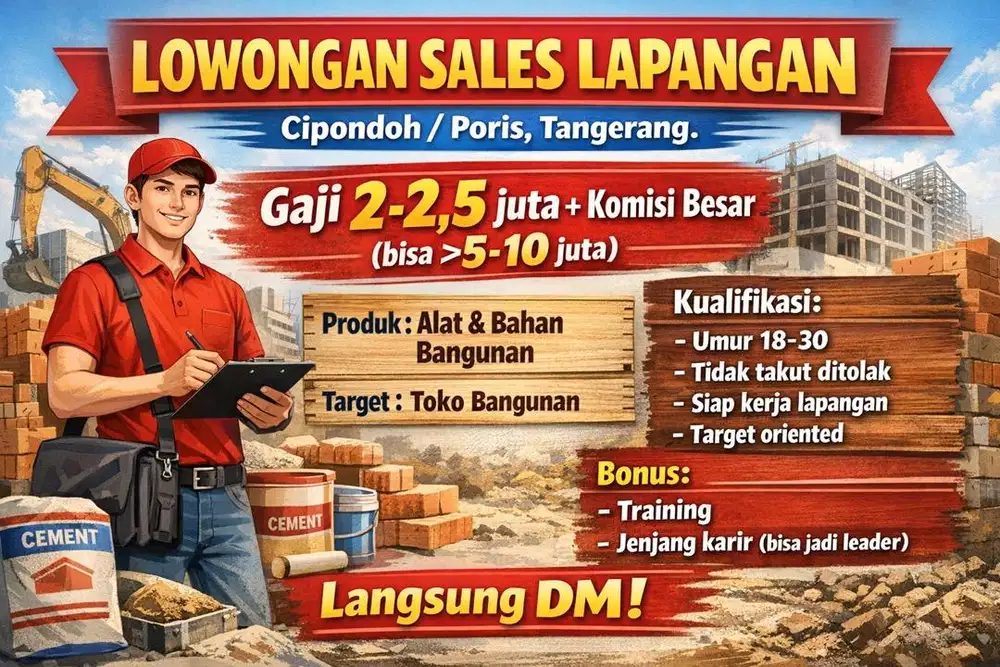 LOWONGAN KERJA SALES LAPANGAN