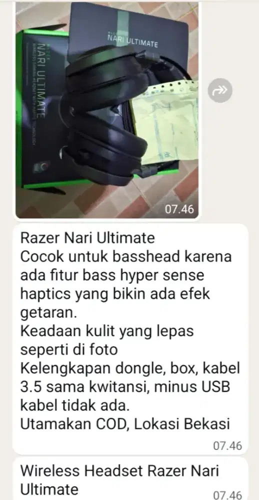 Wireless headset Razer Nari Ultimate