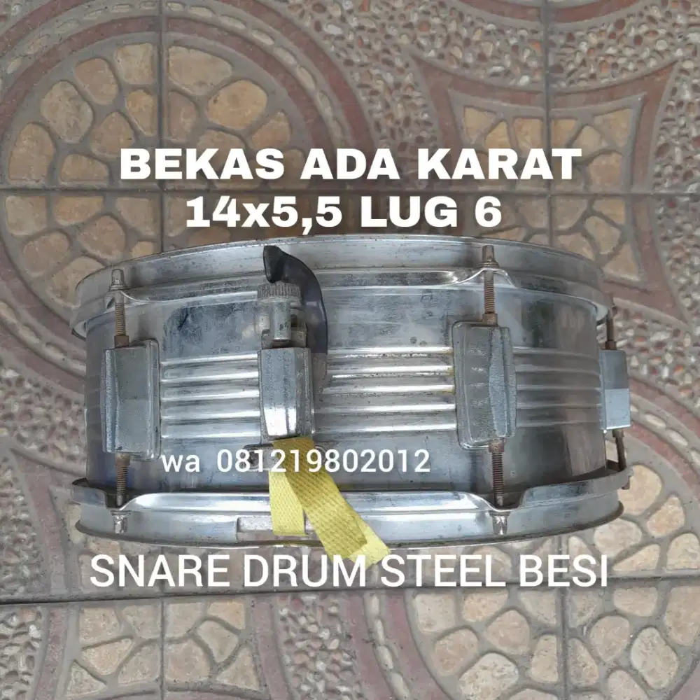 SNARE DRUM BESI 14x5,5 BEKAS
