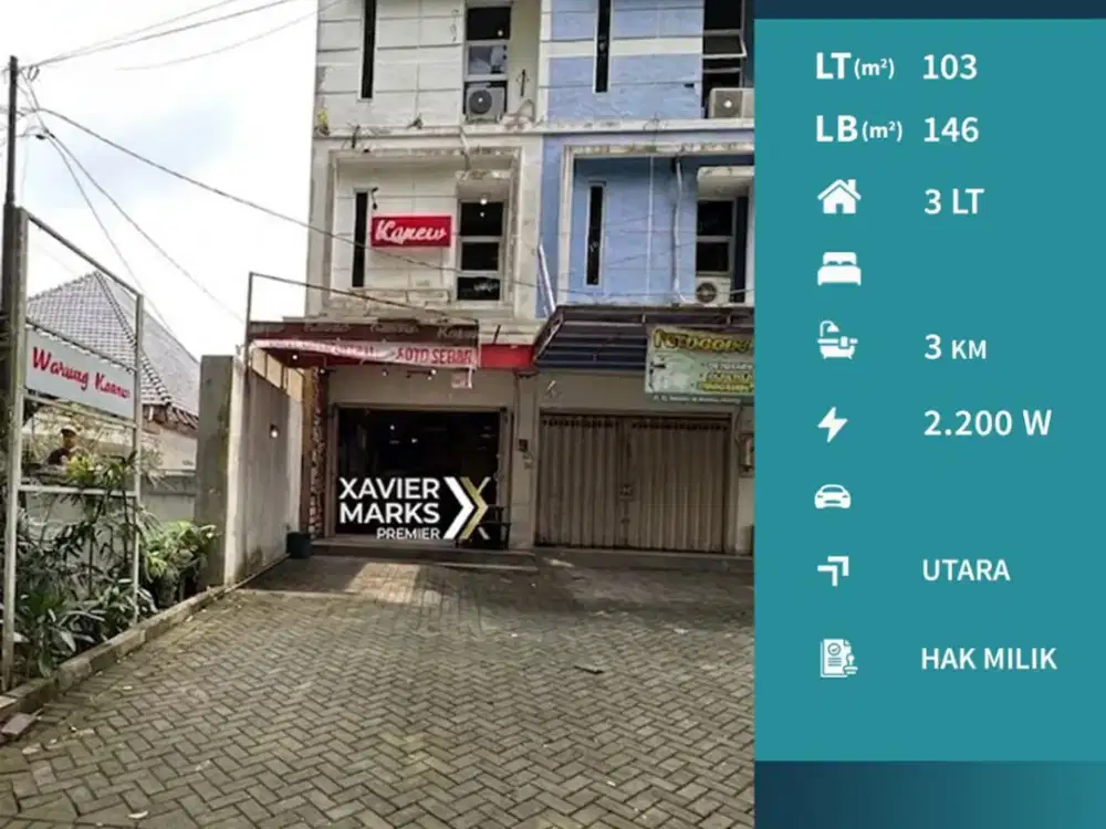 Dijual Ruko 3 Lantai Cocok Semua Usaha di Jl Dr Sutomo Malang