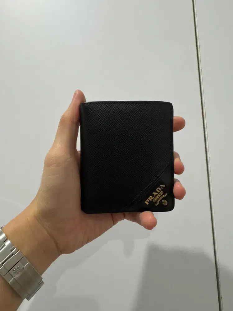 Prada Small Saffiano Leather Wallet (Nero)