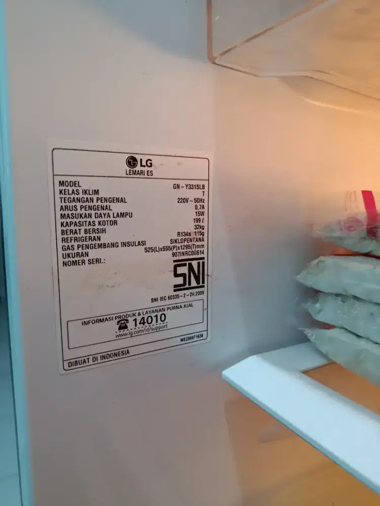 Kulkas satu pintu LG GN-Y331SLB