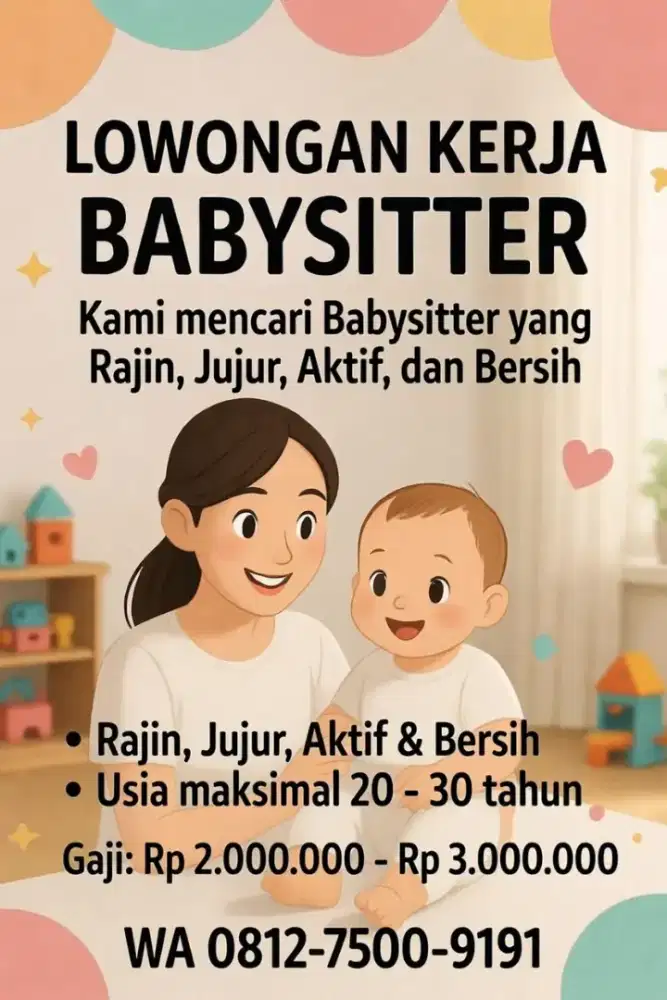 Lowongan kerja babysitter art