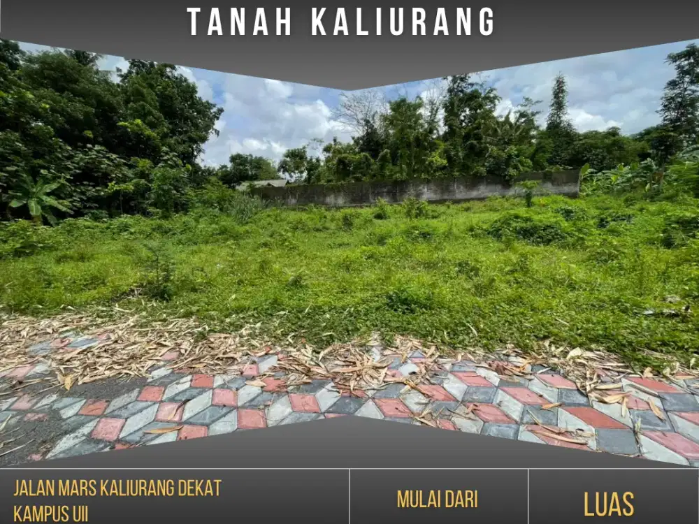 Tanah Jogja Kost Area Kampus UII Kaliurang SHM Pekarangan