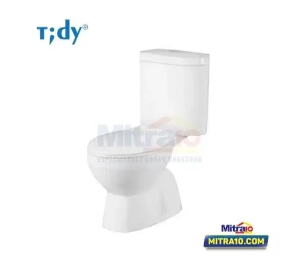 Tidy Kloset Duduk Dua Bagian 008S 36cm X 78.5cm X 62cm Putih