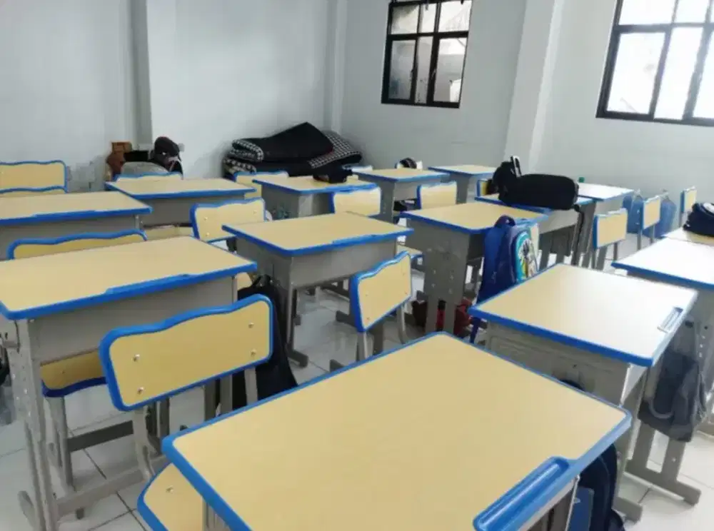 Meja kursi sekolah besi/siswa/bangku/tulis/belajar/paud/TK/SD/SMP/SMA