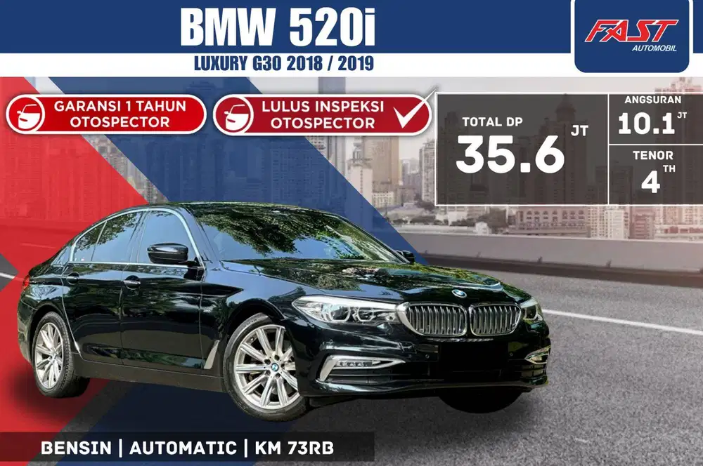 BMW 520i LUXURY 2019 / 2018 G30 KM.73RB PAJAK PANJANG