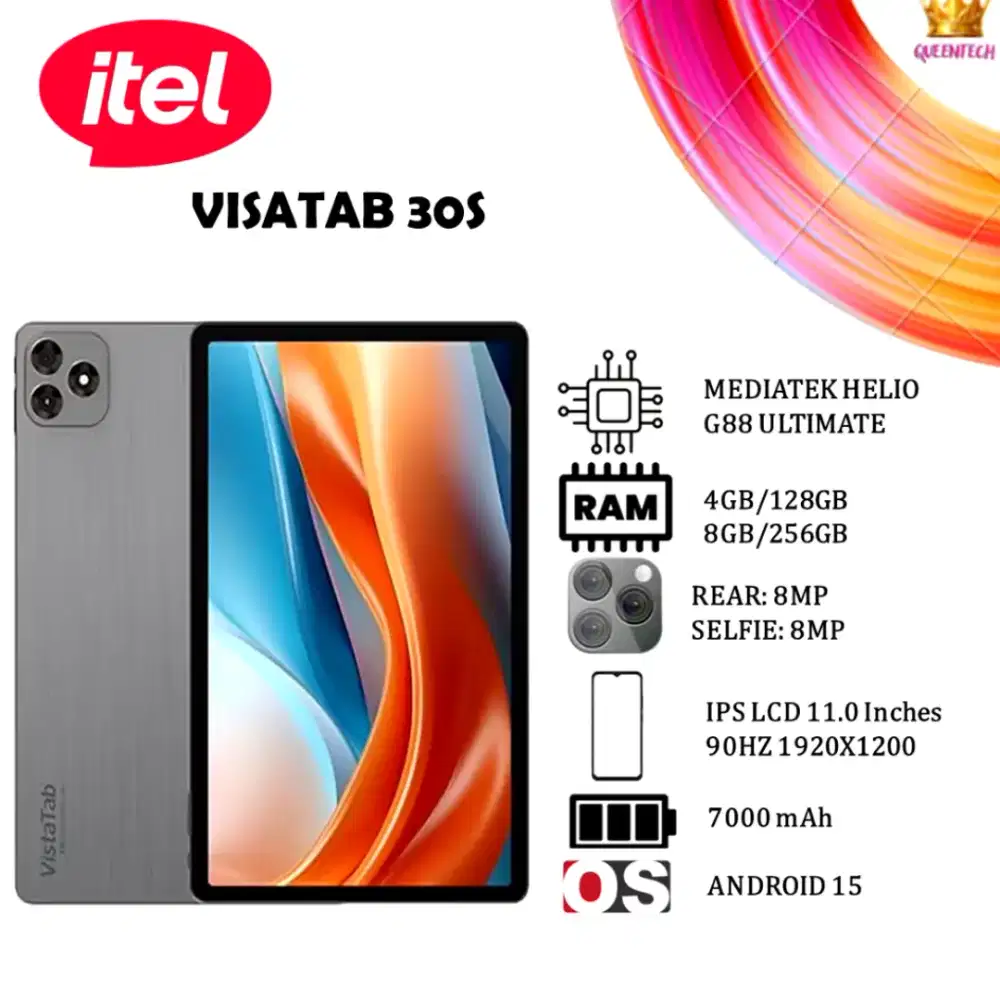 TABLET ANDROIT ITEL VISTA TAB30S 8/256 gb