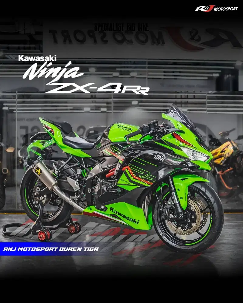 Kawasaki ZX4RR ZX4R ZX 4 400cc Warna Hijau Km 9.000an