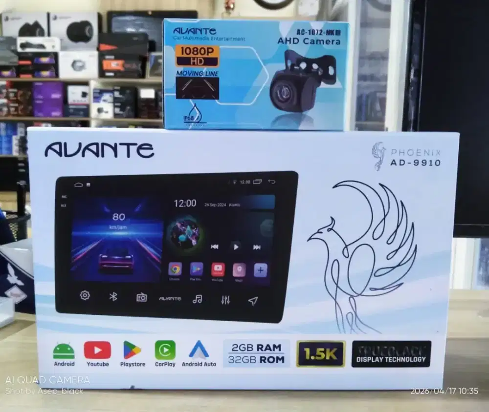 Headunit avante ram 2/32+ kamera mundur