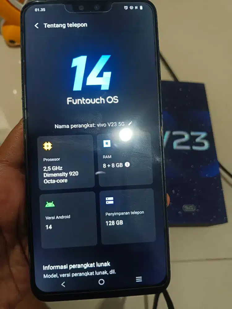 Vivo v23 5g . Minus ada d deskripsi