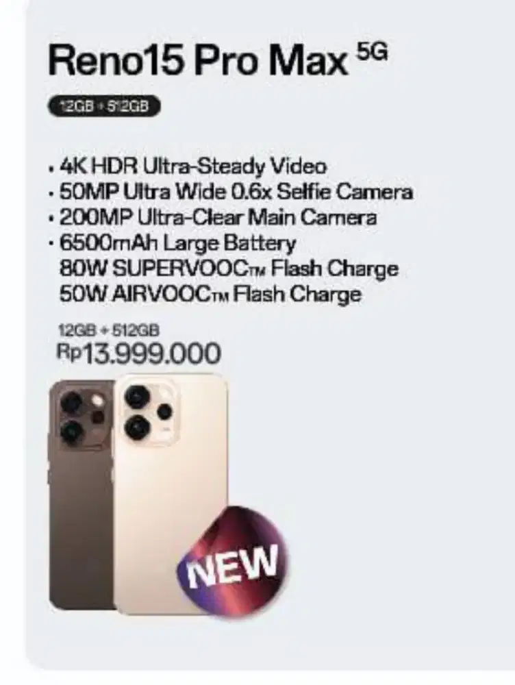 HANDPHONE OPPO RENO 15 PRO MAX 5G