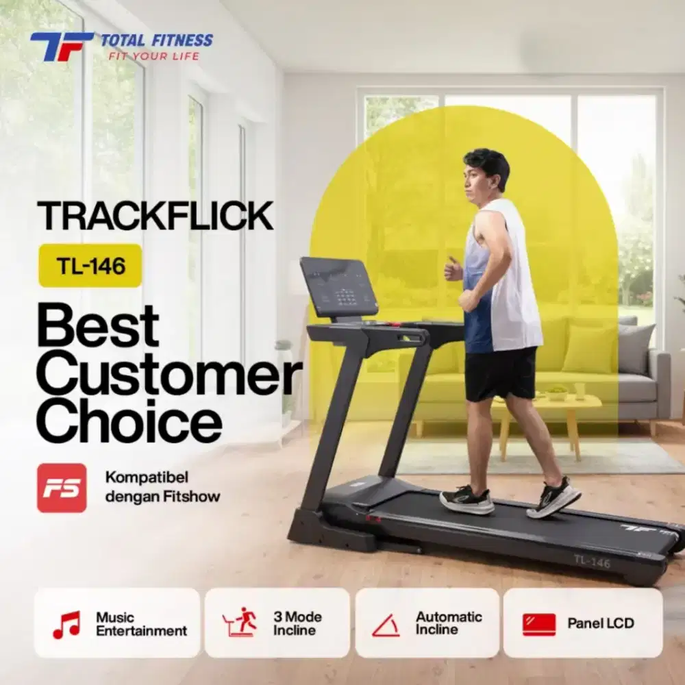 Treadmill elektrik tl 146 cod gratis sumsel jambi bengkulu lampung