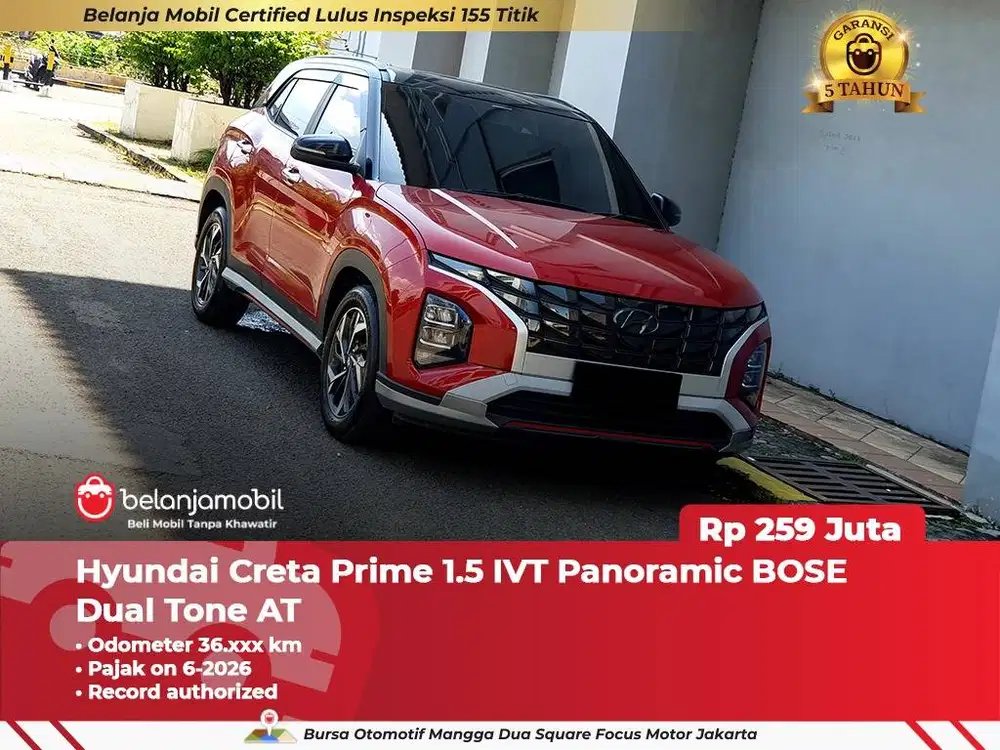 [ GARANSI 5TH ] Hyundai Creta Prime 1.5 IVT Panoramic BOSE 2023 2024