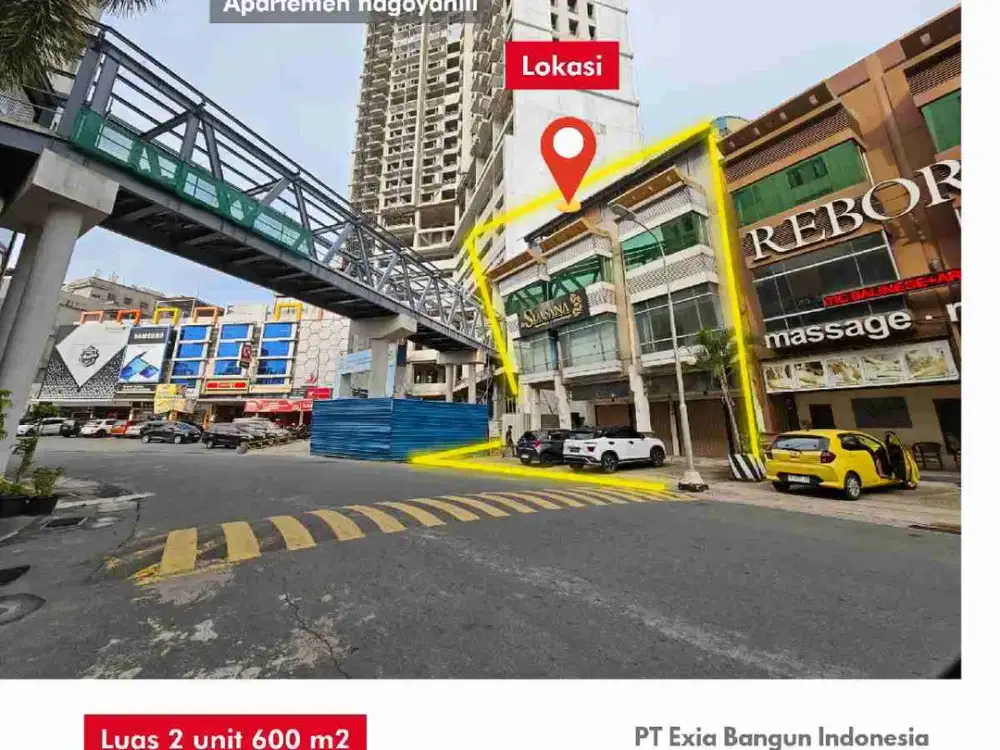 disewakan 2 unit Ruko 3,5 lantai hook posisi samping apartemen Nagoyahill Mall strategis dan posisi bagus