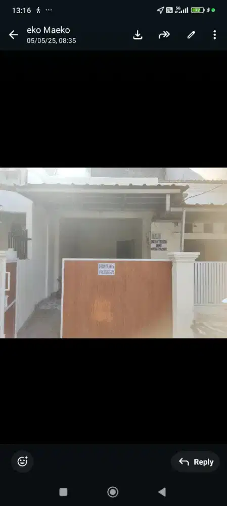 Di kontrakan rumah bulak kapal permai