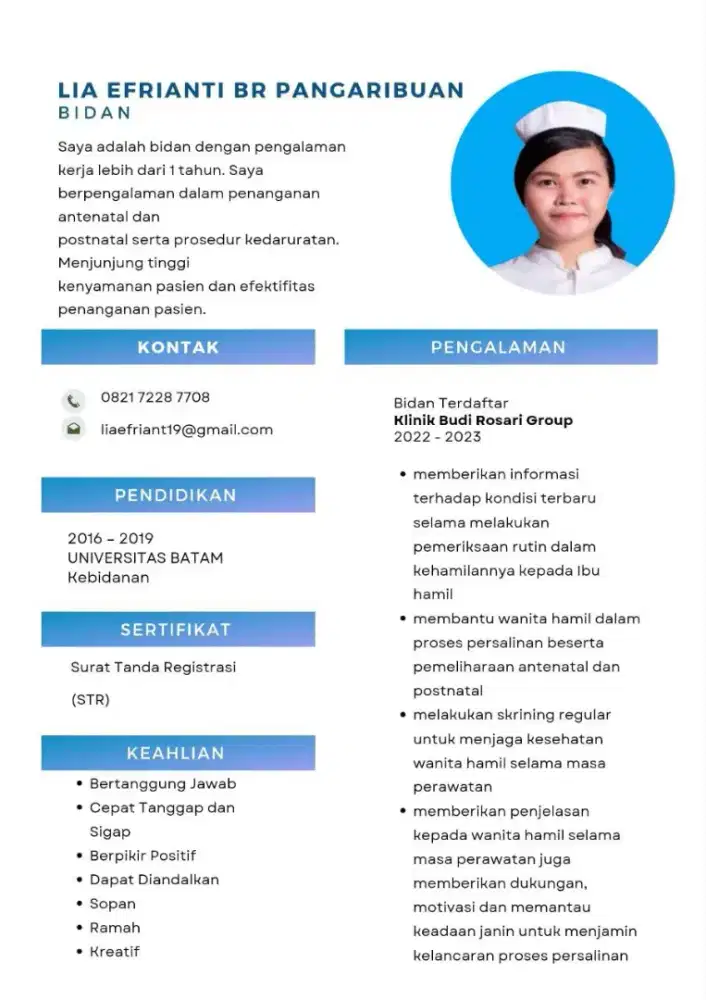 Mencari Pekerjaan Bidan Atau Asisten Dokter Atau Admin Klinik