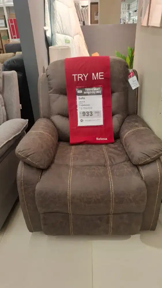 LALITA SOFA 1S RECLINER BROWN