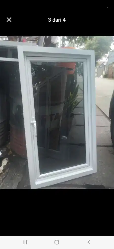 Kusen jendela alumunium T125cm L65cm harga terpasang 900rb/unit