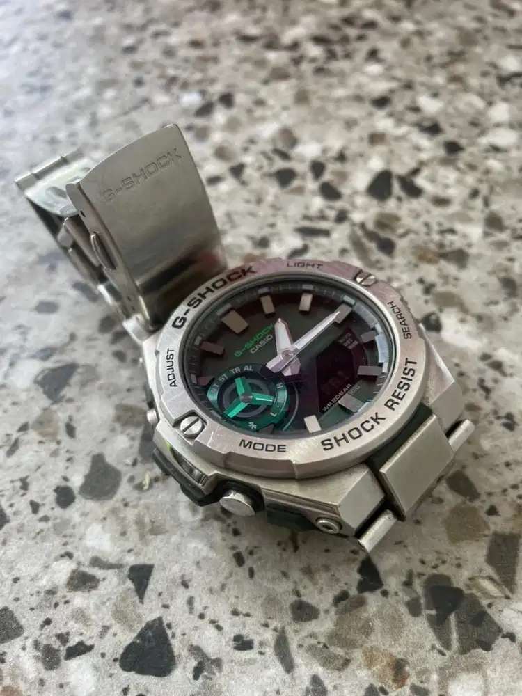 G-Shock GST-B500AD-3A G-Steel Slim Green Dial - jual cepet aja yuk..