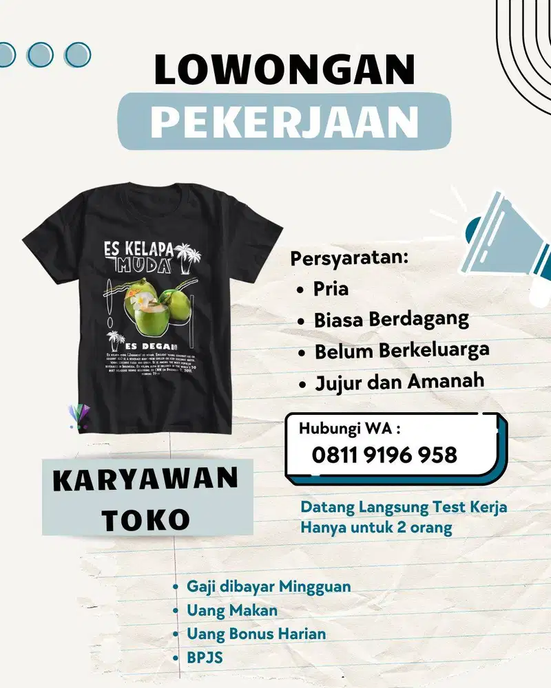 Karyawan Kedai Kelapa Muda Bunda Icha