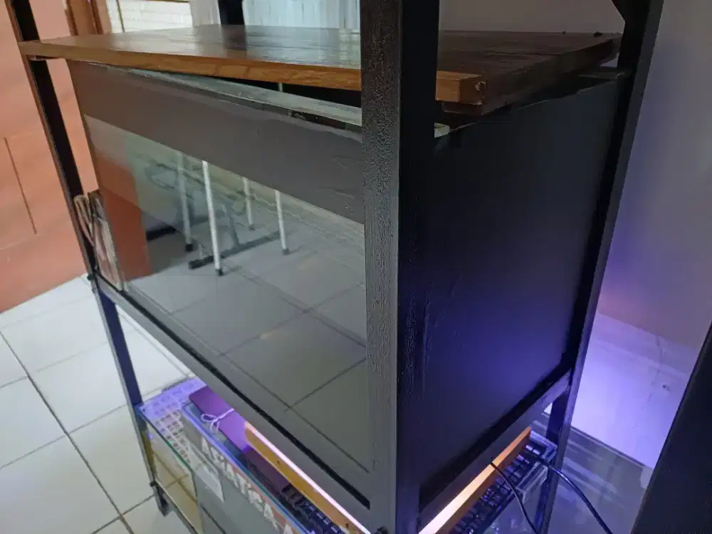 Aquarium 50x30x30 Backdrop Hitam doff