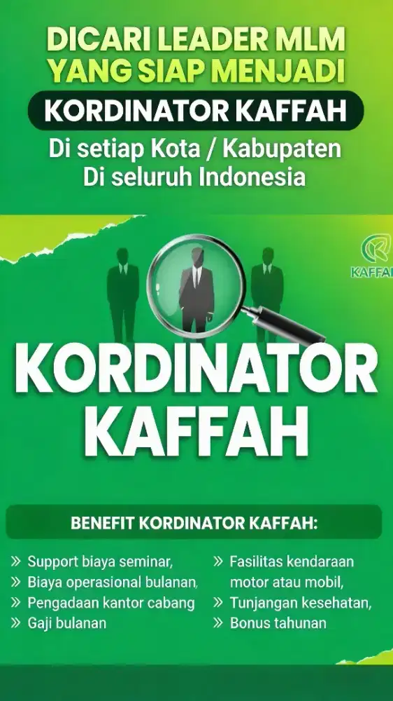 Lowongan kerja freelance sebagai kordinator MLM
