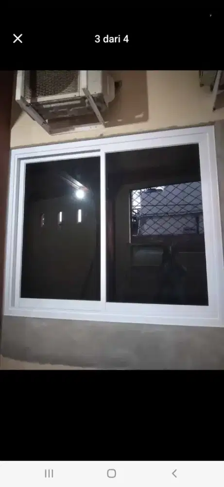 Jendela sliding alumunium T120cm L120cm hrg plus pasang 1,7 jt / unit