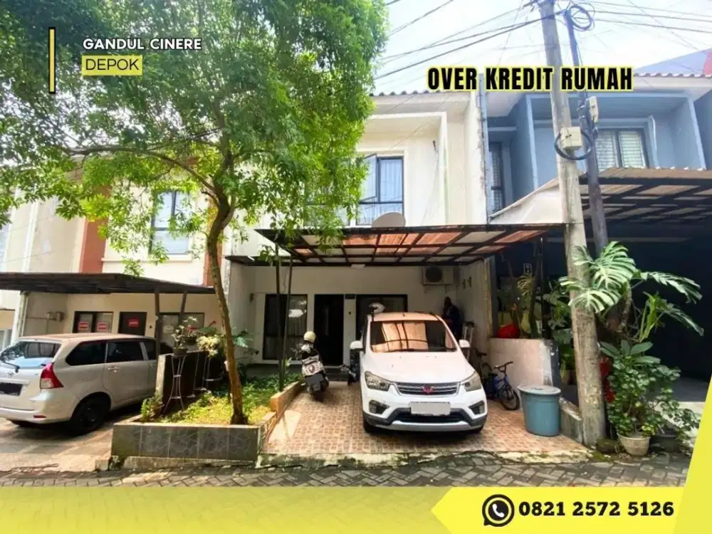 Jual Over Kredit Rmh 2LT dekat Tol Brigif 169JT di Gandul Cinere Depok