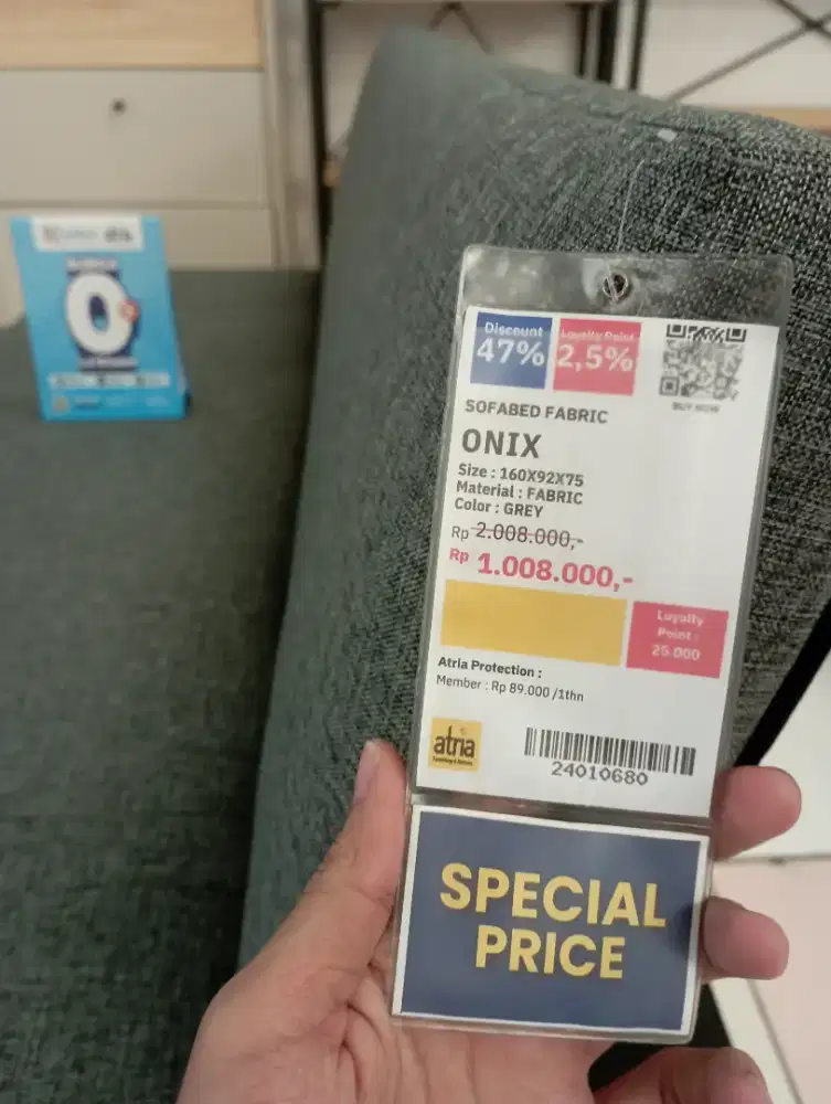 Sofabed Fabric ONIX 160×92×75 CICILAN TANPA DP