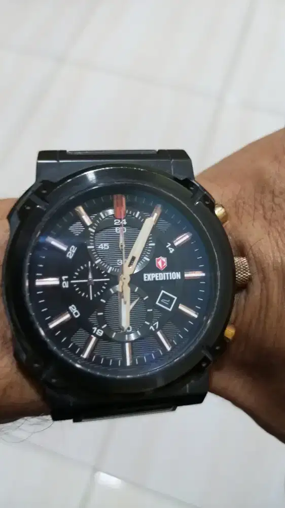 Jam tangan pria merk Expedition sehat,komplit,fullset