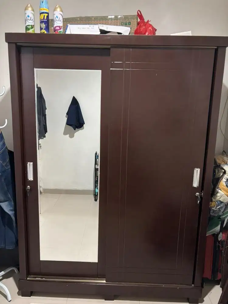 JUAL LEMARI PAKAIAN PREMIUM 2 SISI (SLIDING DOOR)