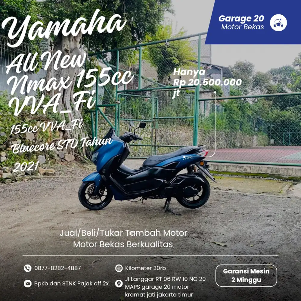 Yamaha All New Nmax 155cc std Bluecore vva_fi Tahun 2021