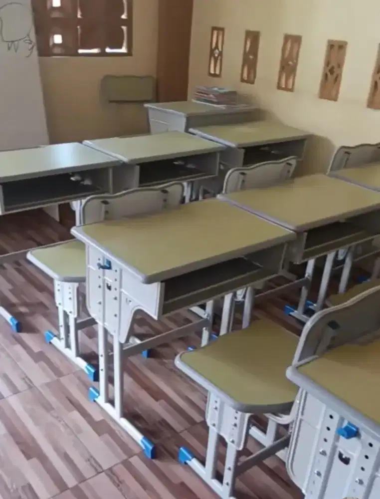 Meja Kursi sekolah besi/tulis/belajar/siswa/PAUD/TK/SD/SMP/SMA/Bimbel