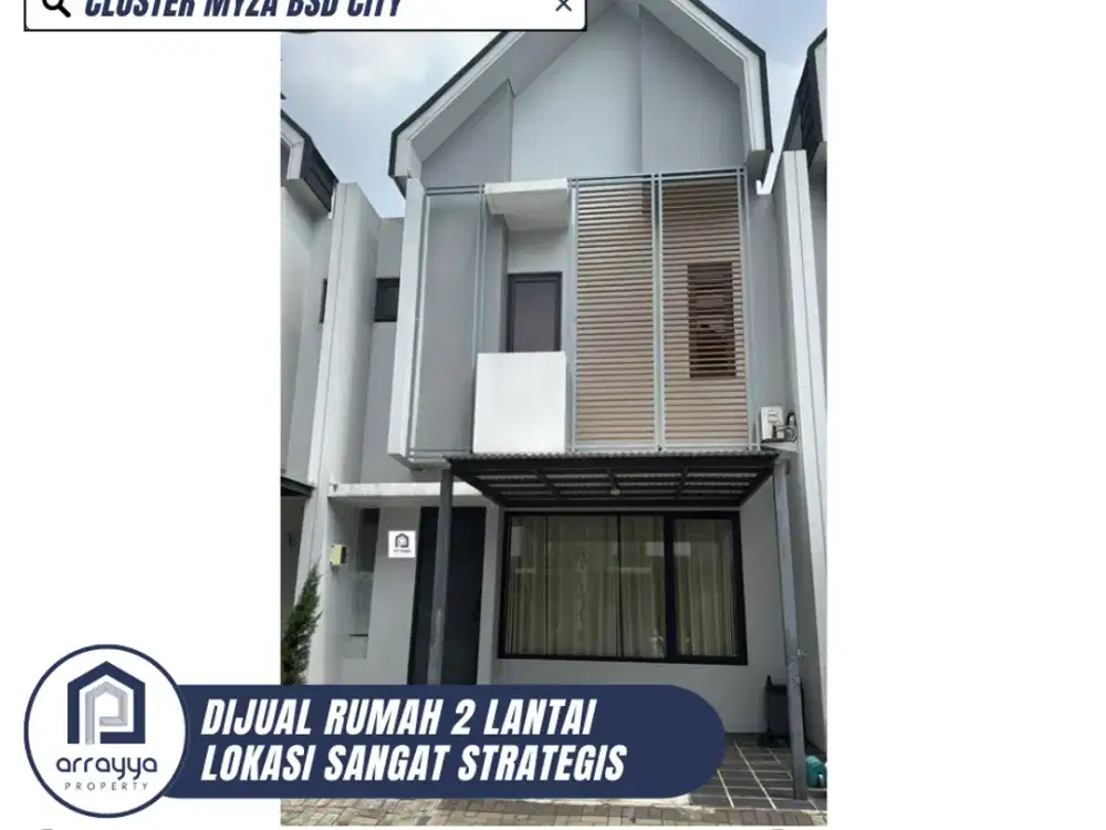 DIJUAL RUMAH CANTIK MINIMALIS 2 LANTAI DI CLUSTER MYZA BSD CITY (DMB60)
