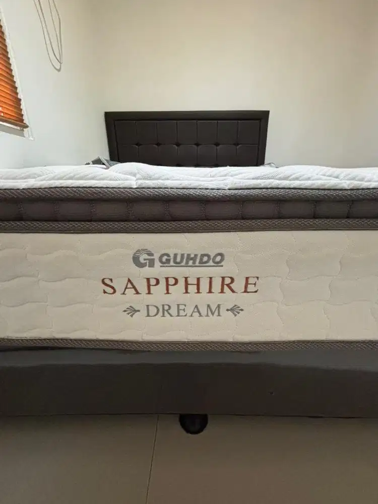 JUAL SPRING BED GUHDO SAPHIRE DREAM 1 SET (KASUR, DIPAN, SENDERAN)
