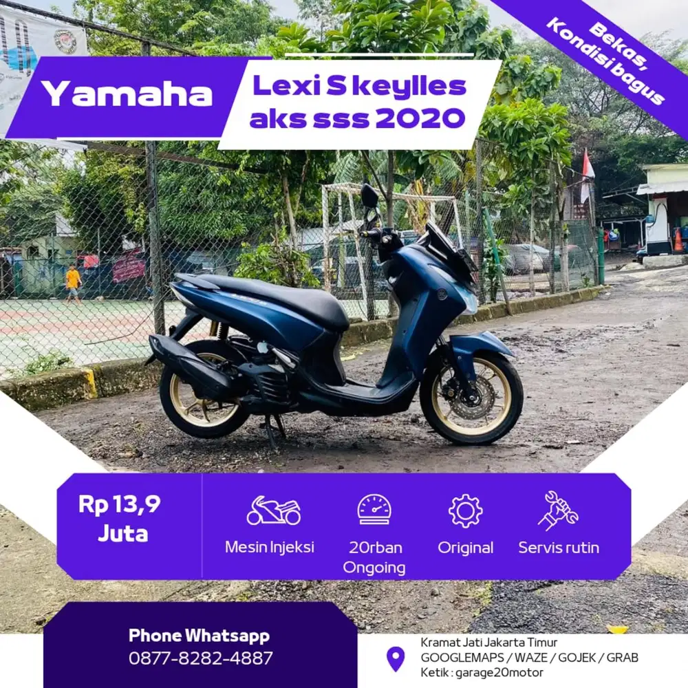 Yamaha Lexi S 125cc keylles aks sss bluecore fi Tahun 2020