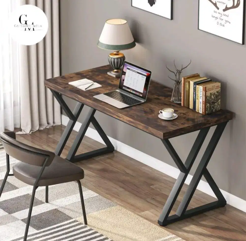 Meja Kerja Rangka X Varian Ukuran