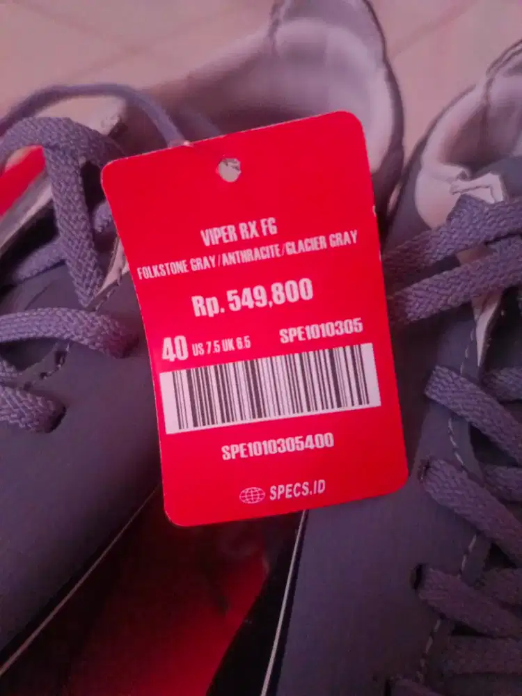 Sepatu bola Specs Viper RX FG ukuran 40