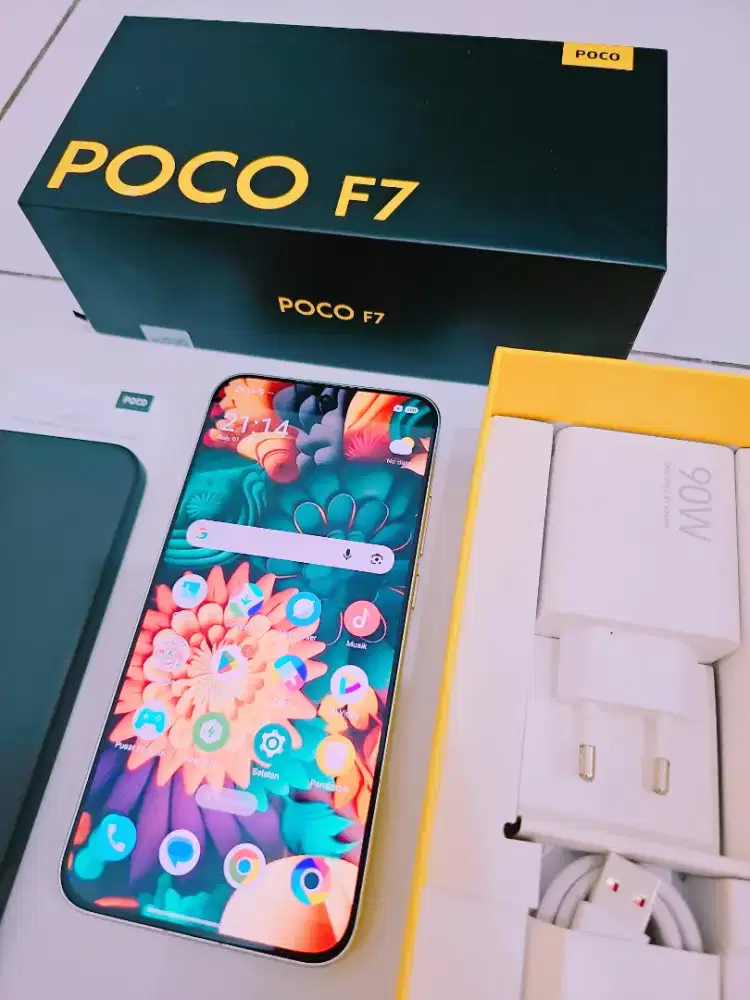 Poco F7 5G Silver 12/512 Fulset Ori Garansi 2Tahun Bulan 7 2027
