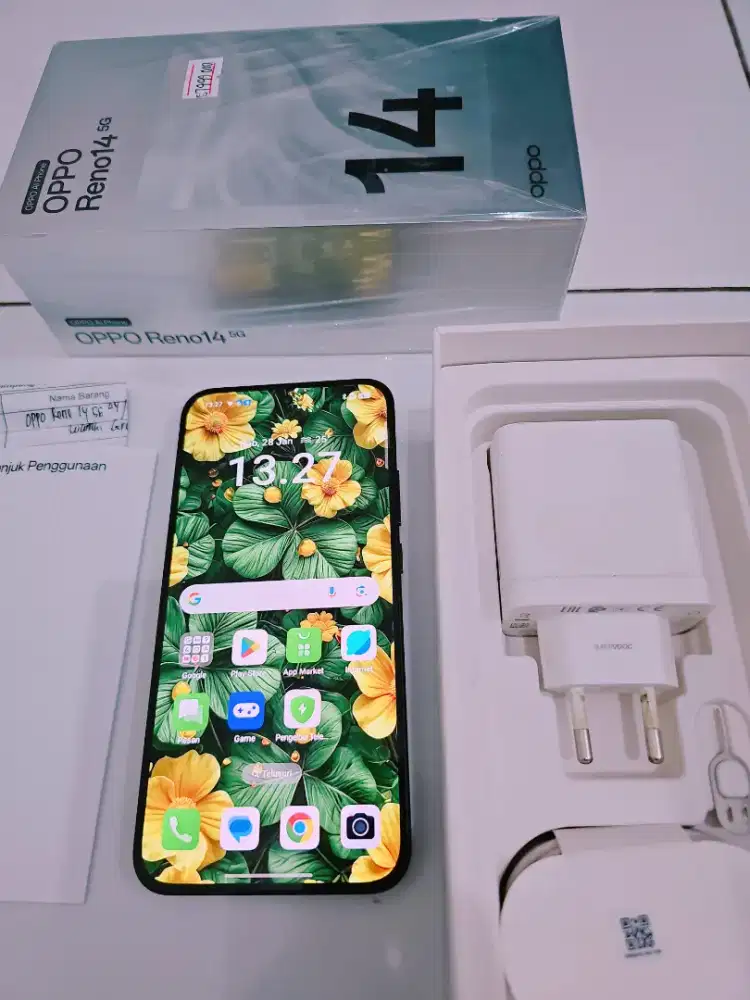 Oppo Reno 14 5G 12/256 Fulset Ori Garansi Bulan 9 2026