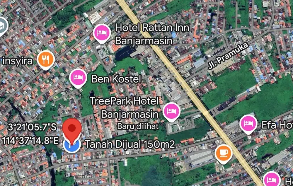DIJUAL TANAH LOKASI STRATEGIS TENGAH KOTA BANJARMASIN